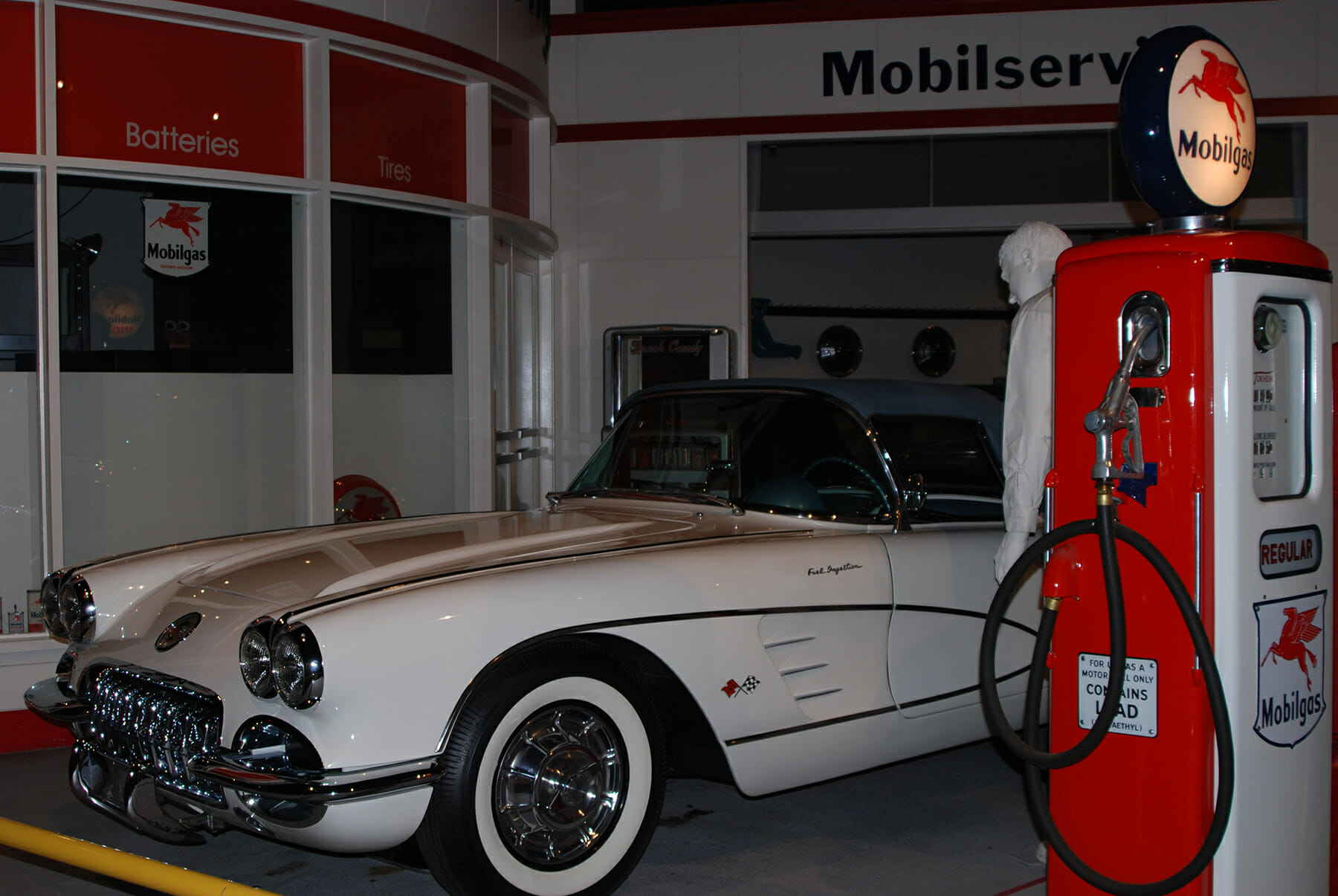 Historical display in the National Corvette Museum