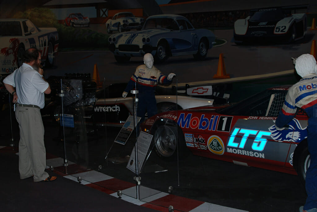 Pit crew display in the National Corvette Museum