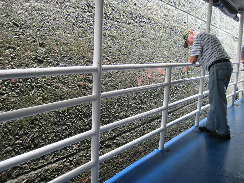 Walls of Panama canal locks