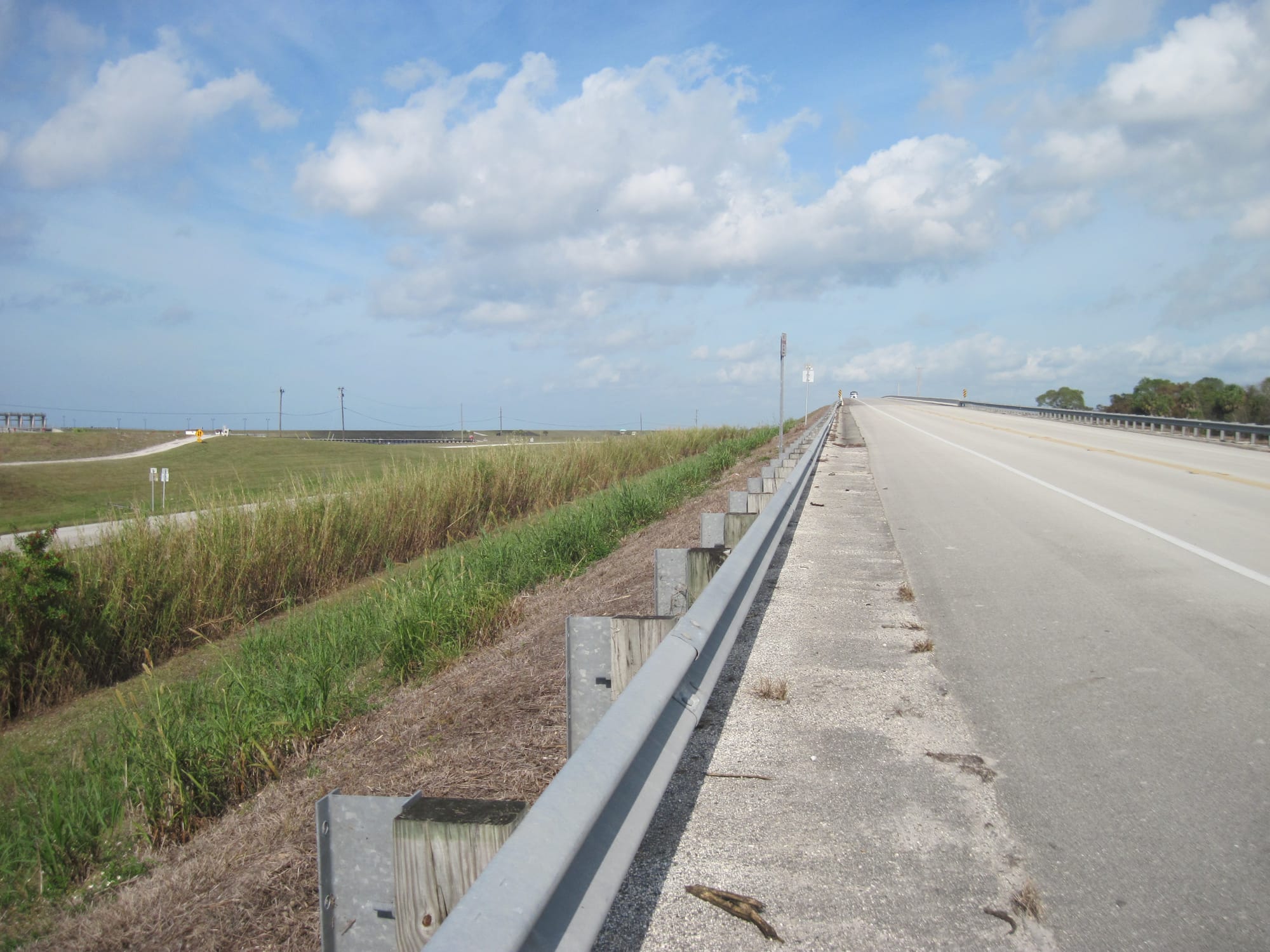 Side of a highway with steep incline