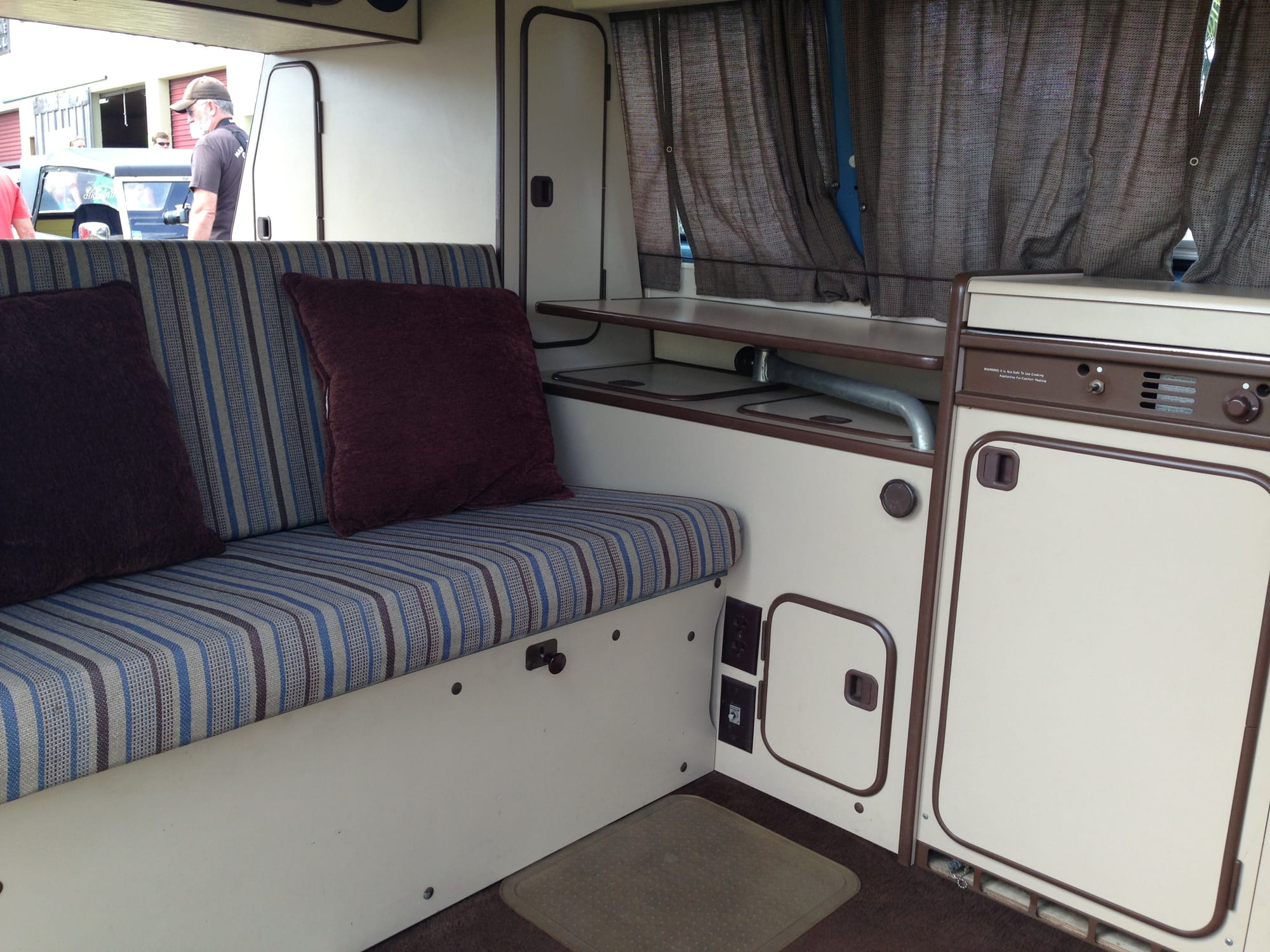 Interior of an 80s VW Westfalia