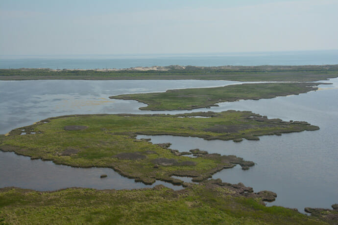 A puzzle of land and water along the Outer Banks