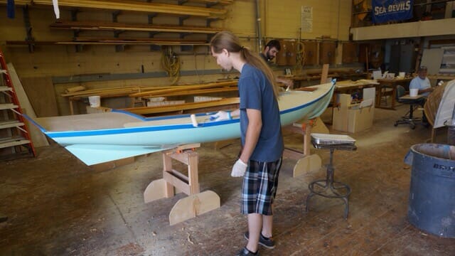 Cape Fear Community College wooden boatbuilding class