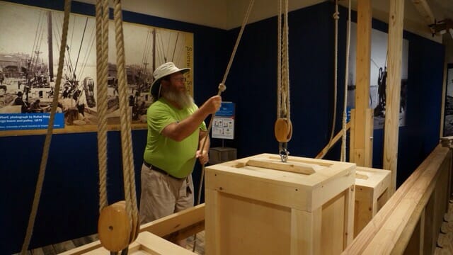 Cape Fear Museum interactive pulleys