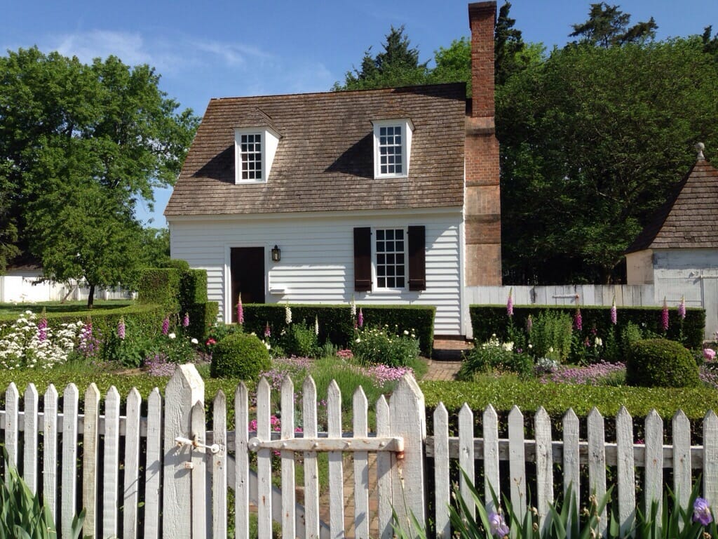 Restored home and garden in Colonial Williamsburg