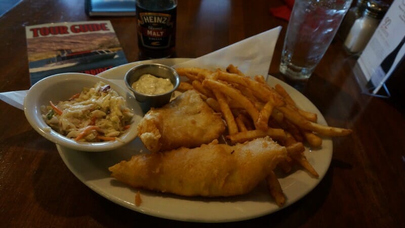 Fish and chips at the London Bridge