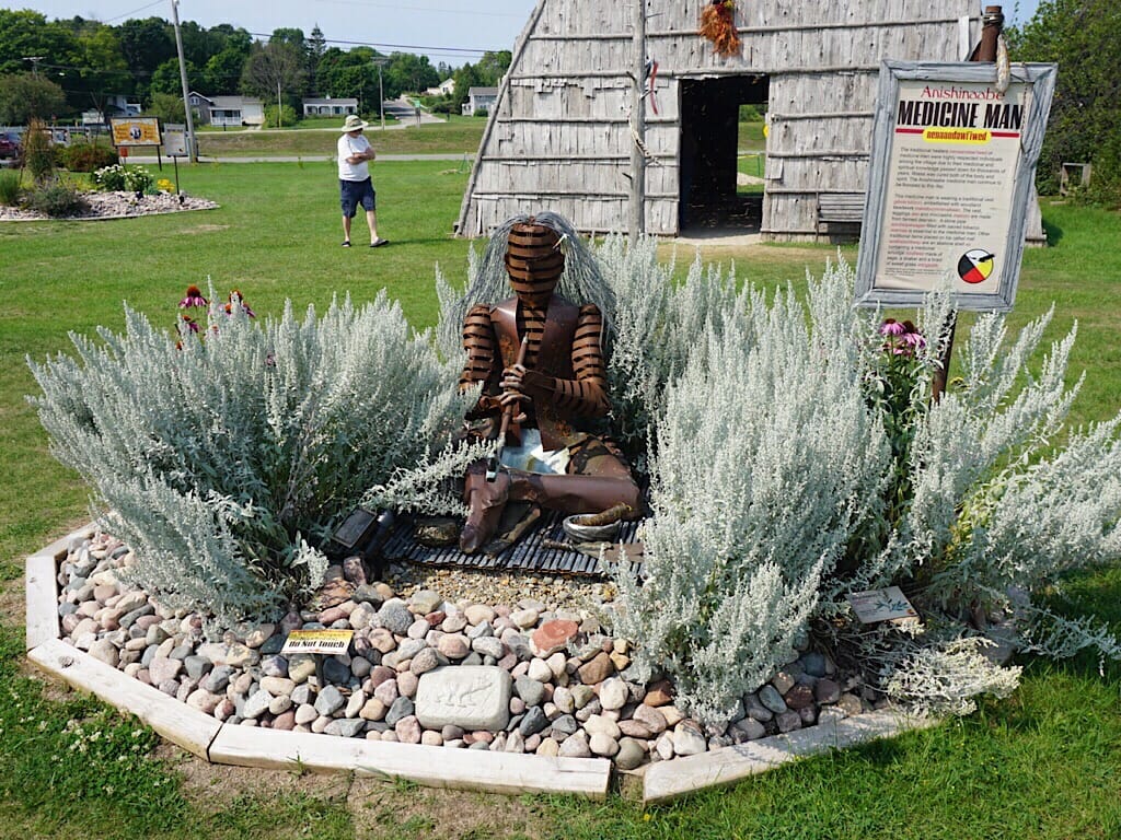 The museum has exhibits both inside and out