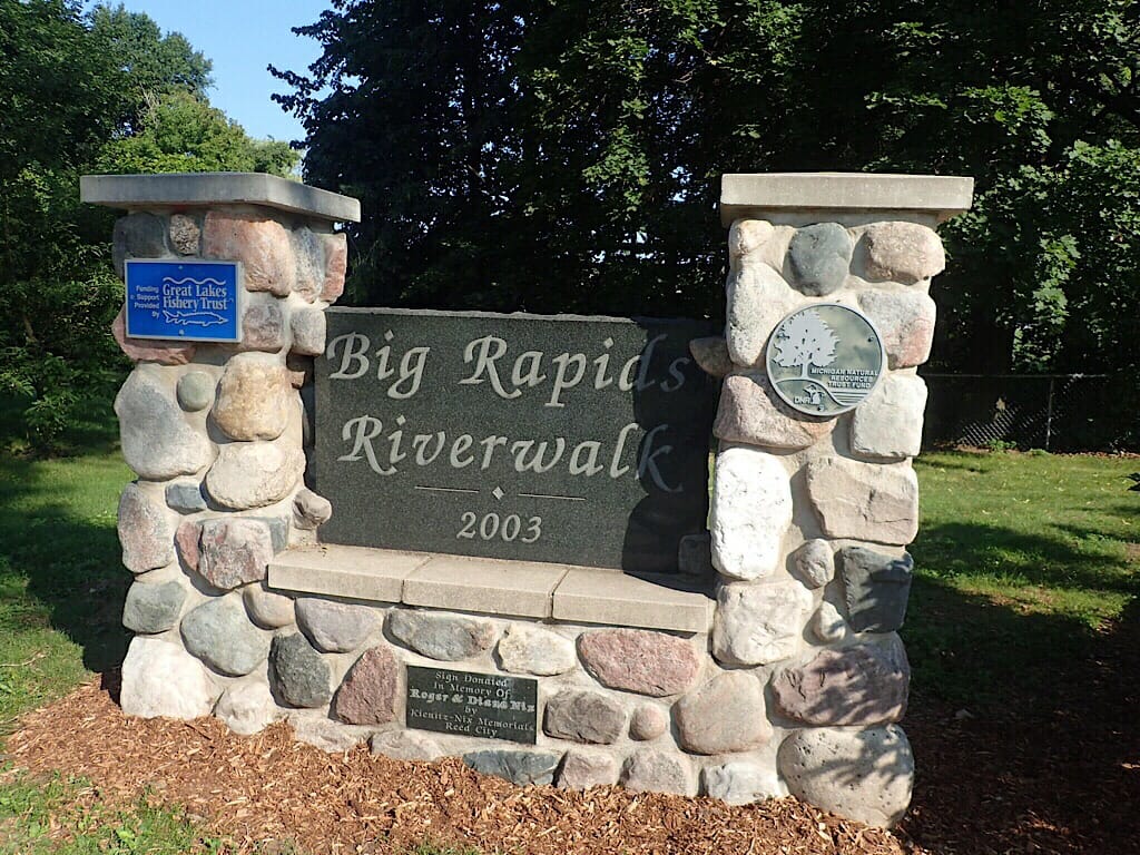Big Rapids Riverwalk sign