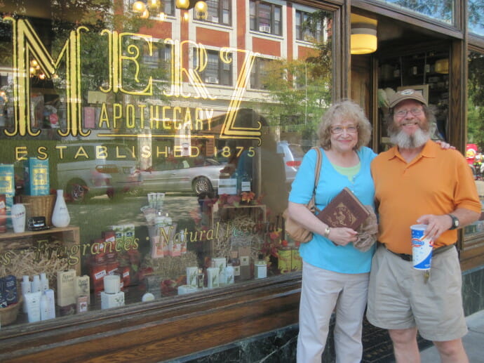 Aunt Lila and John in Lincoln Square neighborhood