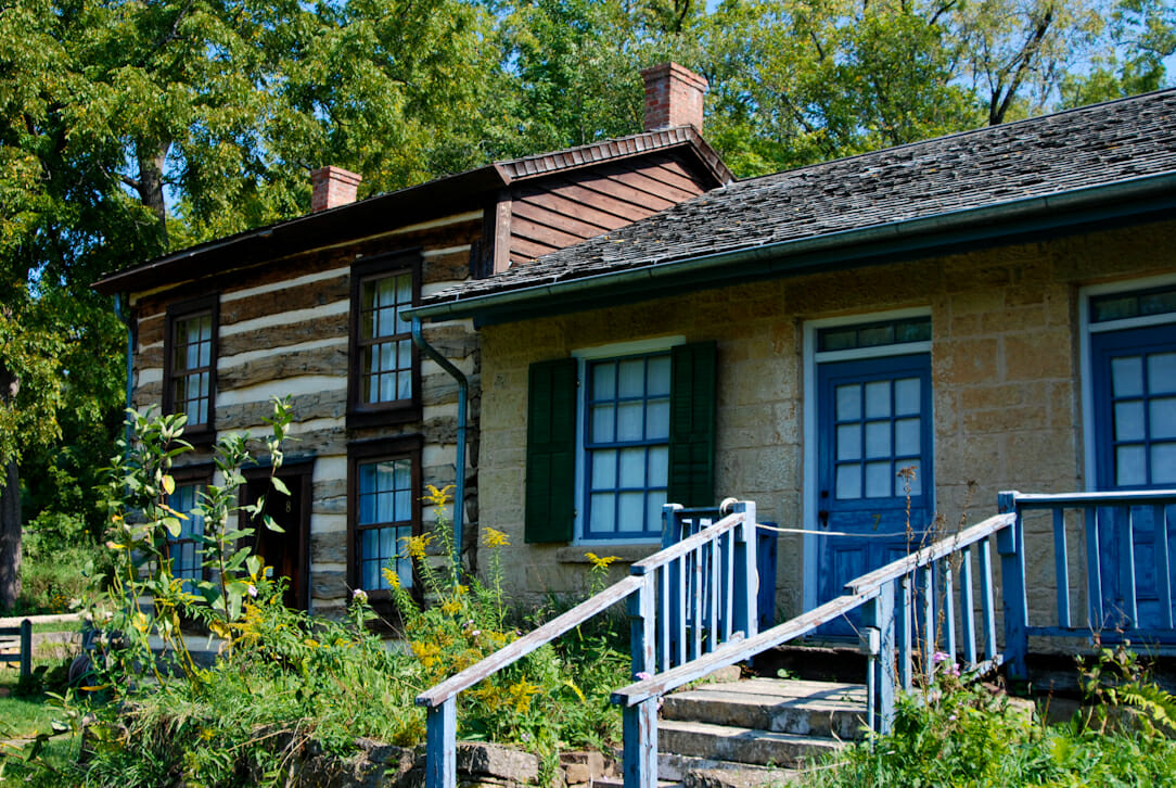 Cornish miner's cottages preserved at Pendarvis