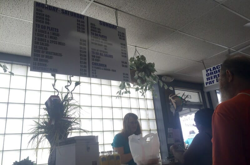 Rusty and Paulas menu