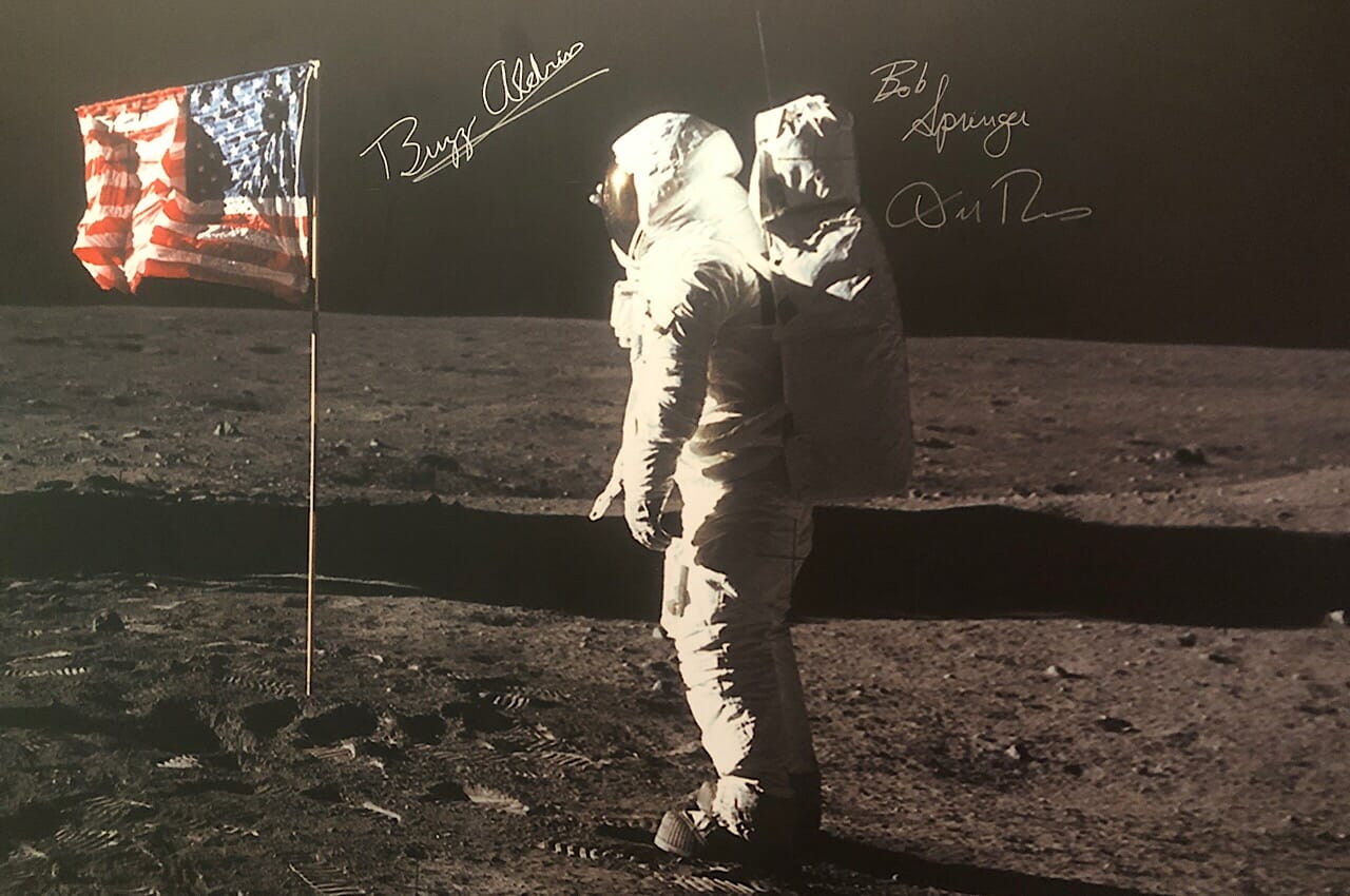 Buzz Aldrin photo Holiday Inn Express Wapakoneta