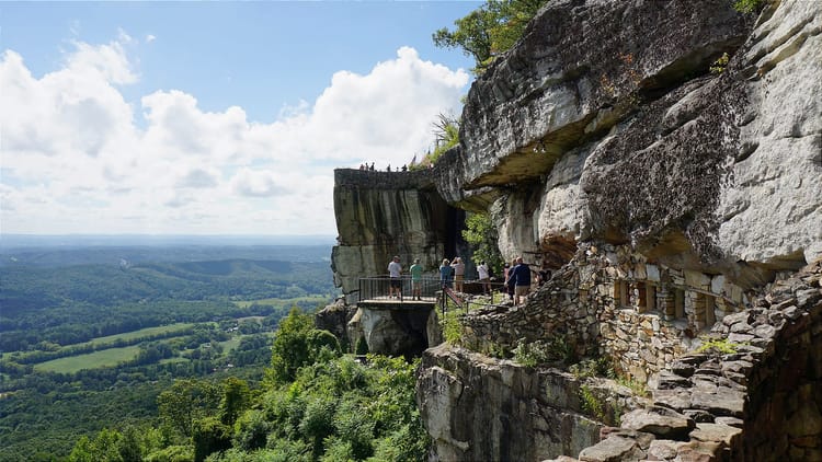 Balconies carved in rock with extensive views