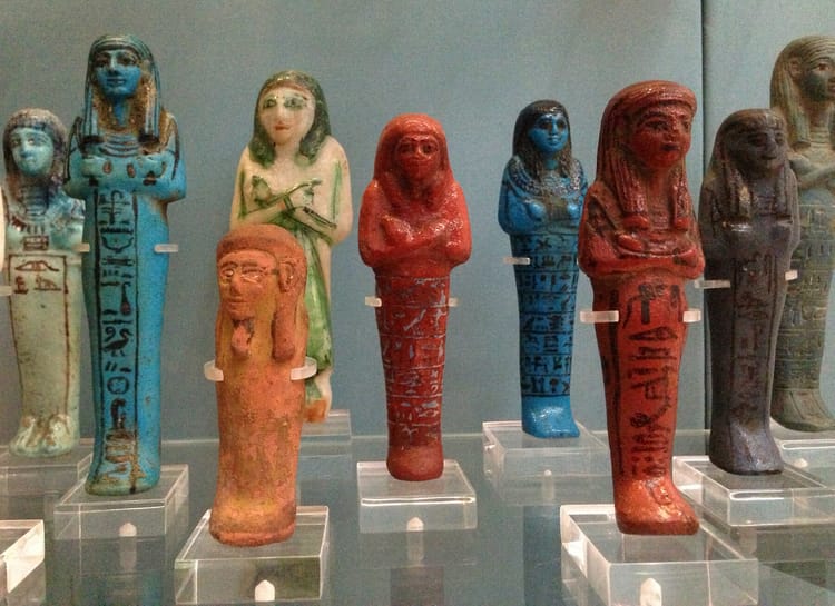 Egyptian funerary objects at The British Museum 