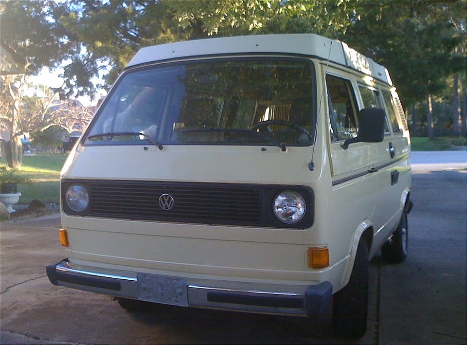 VW Westalia in a driveway