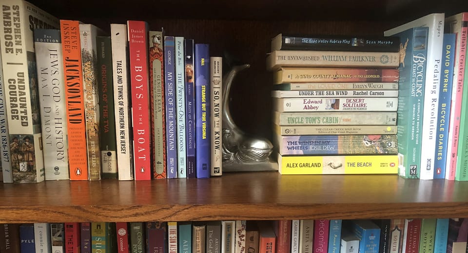 Books on a shelf